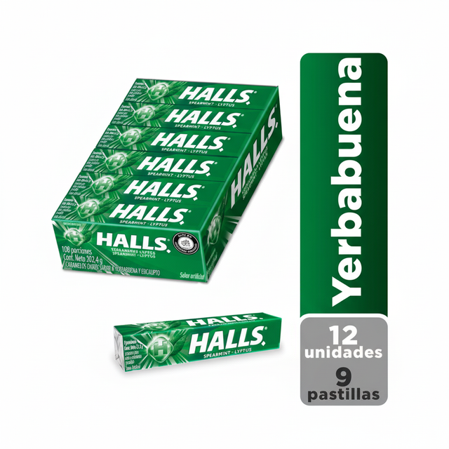 HALLS HIERBA BUENA 12X25 GRS