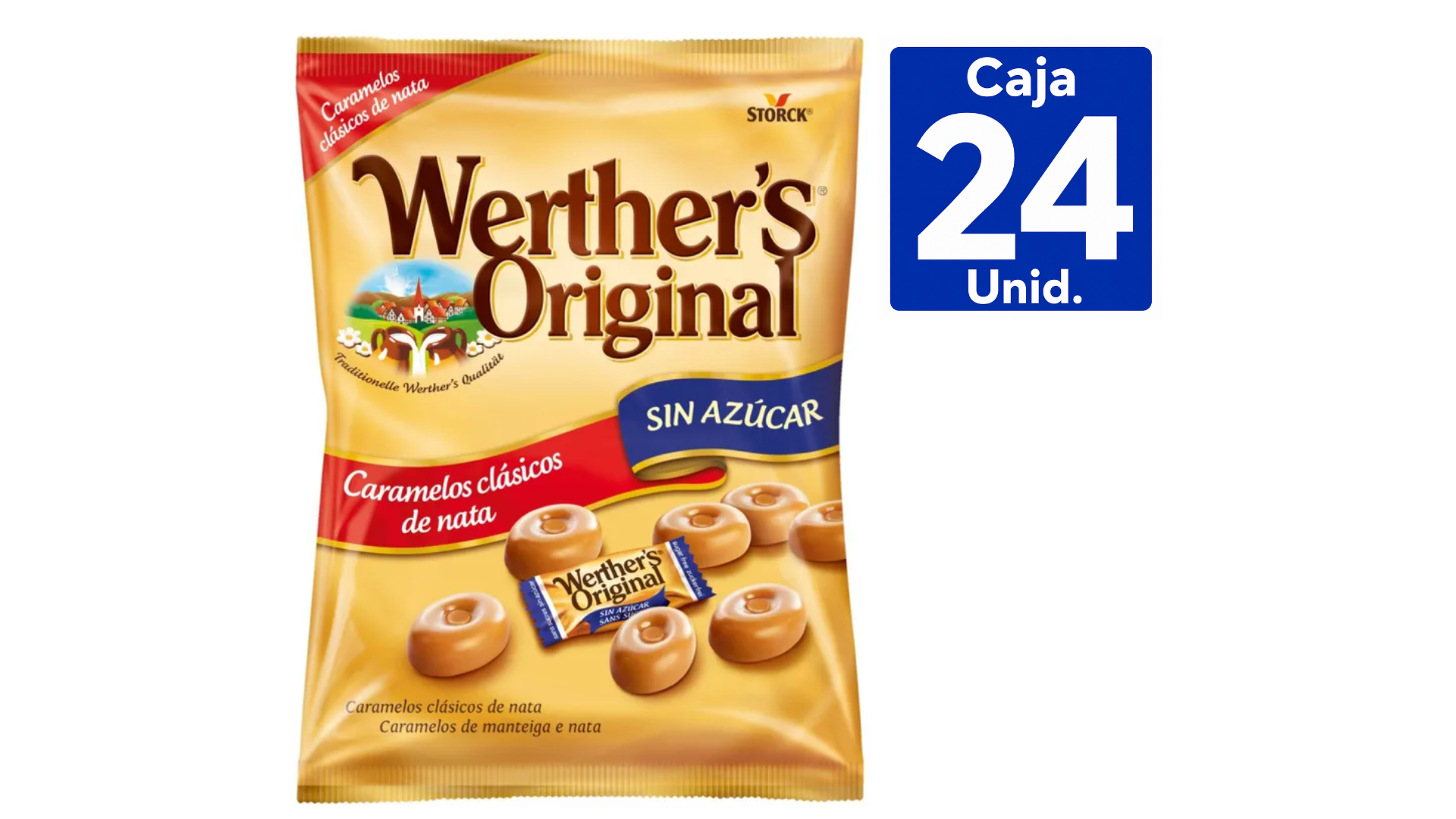 CARAMELO DURO WERTHER`S BOLSA SIN AZÚCAR 70GR