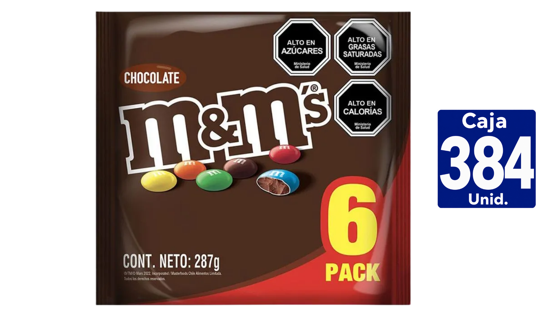M&MS CHOCOLATE AL LECHE 6-PACK