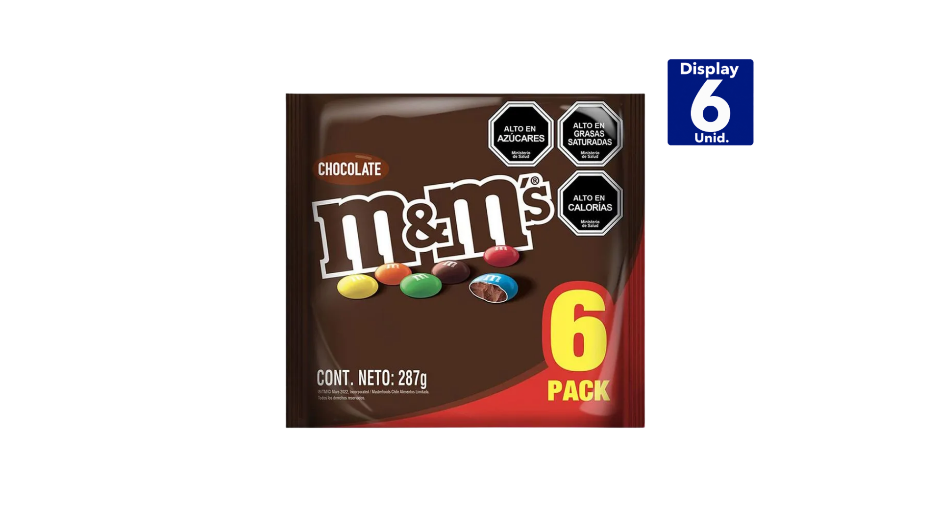 M&MS CHOCOLATE AL LECHE 6-PACK