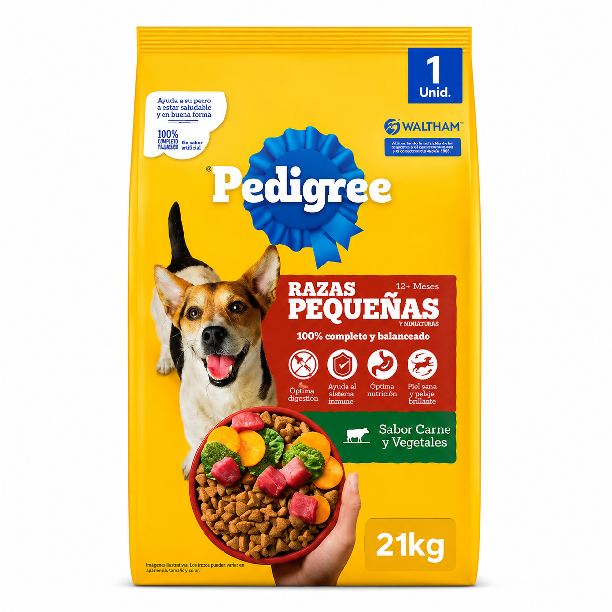 PEDIGREE CARNE VEGETALES RAZAS PEQ 21KG