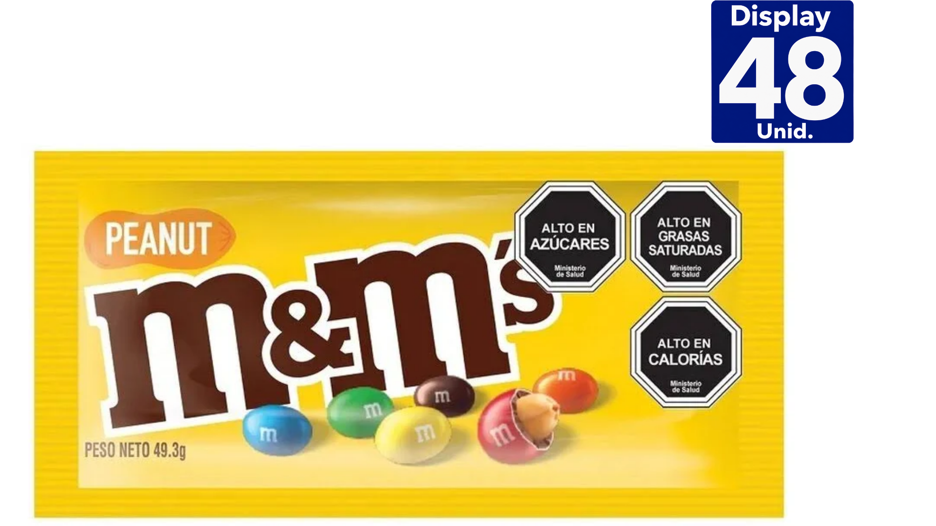 M&M PEANUT SINGLES 48X48GR.(1232)