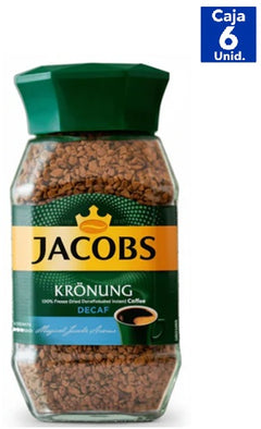 CAFÉ LIOFILIZADO JACOBS KRONUNG DESCAFEINADO TARRO VIDRIO 100 GR
