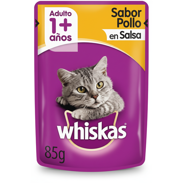 WHIS ADULTO SOBRE POLLO EN SALSA 12X85G