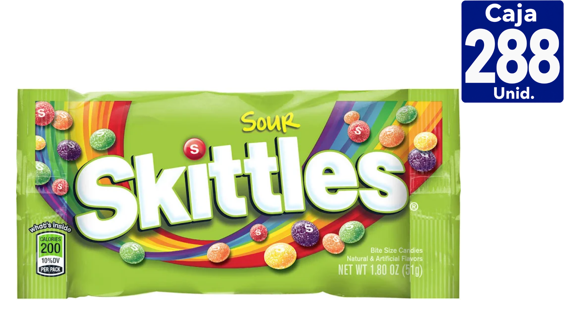 SKITTLES SOURS SINGLES 24X51GR