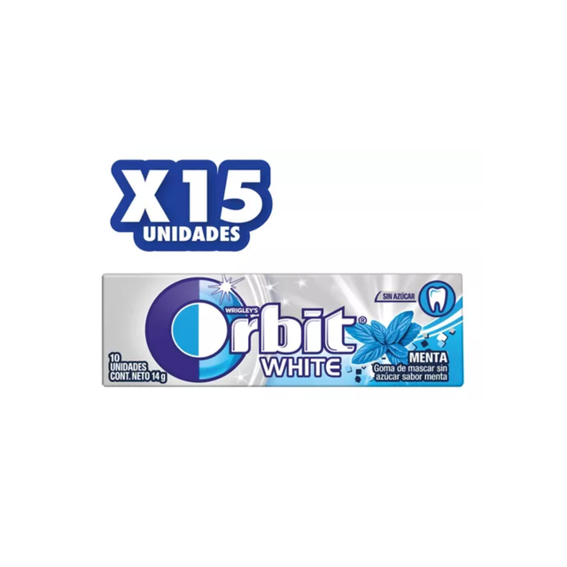 ORBIT WHITE MENTA SUAVE 15UNI