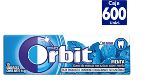 ORBIT GOMA DE MASCAR MENTA 15 UNI.