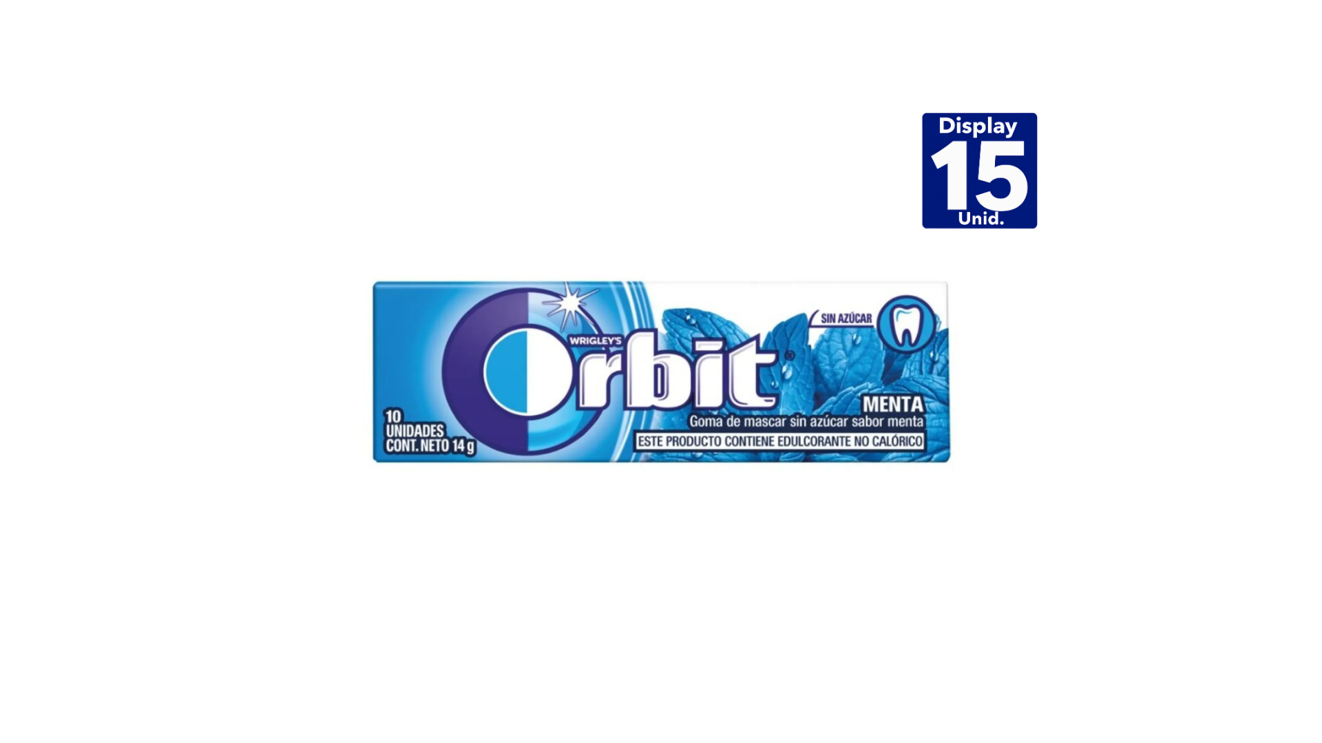 ORBIT GOMA DE MASCAR MENTA 15 UNI.
