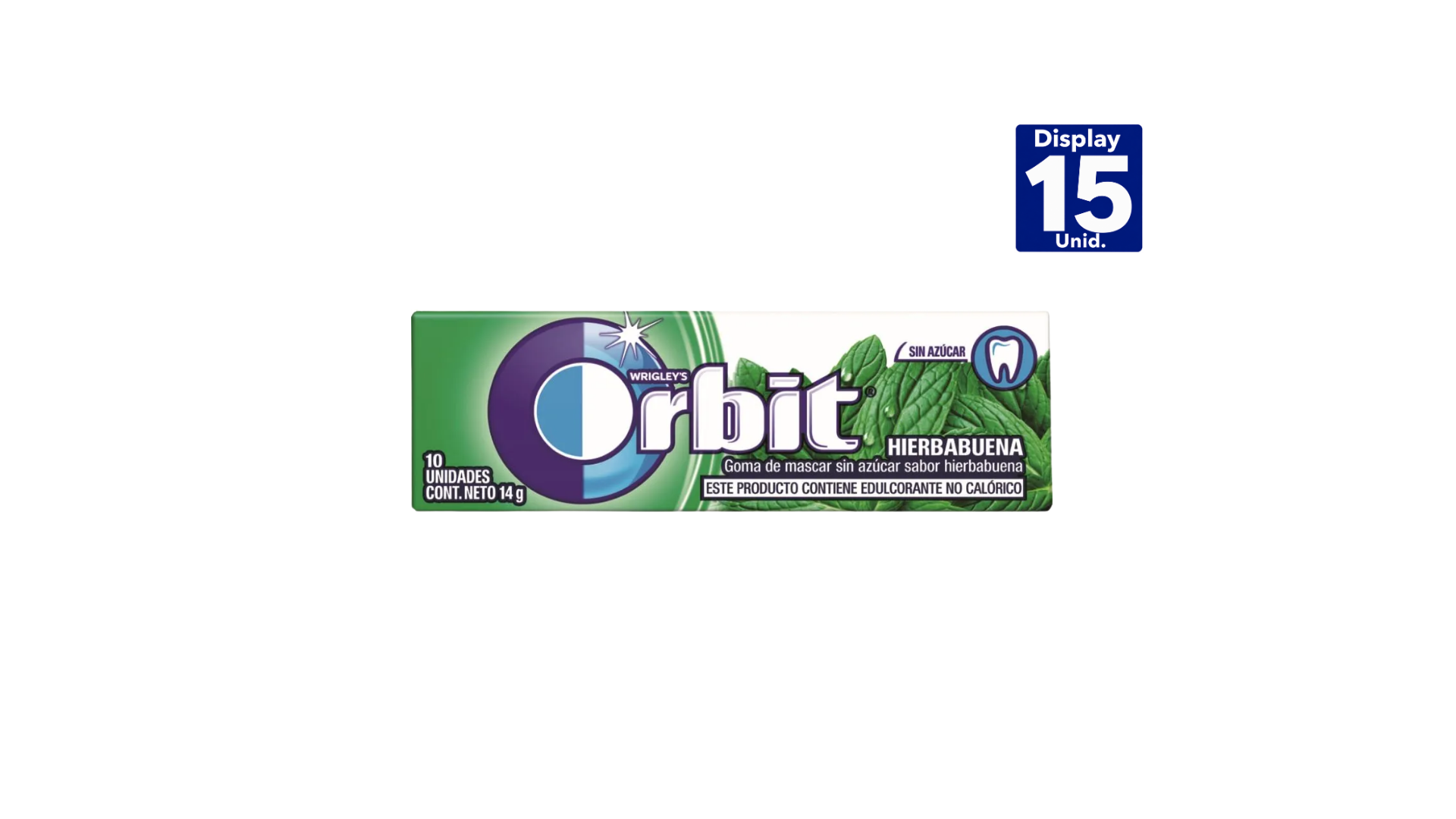 ORBIT GOMA DE MARCAR HIERBABUENA 15UNI