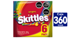 SKITTLES ORIGINAL CARAMELO MASTICABLE 6-PACK
