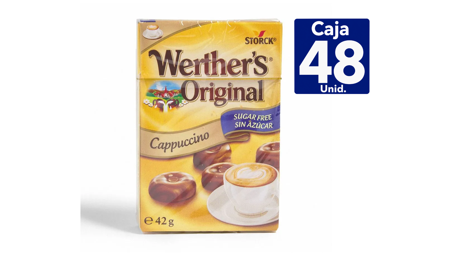 WERTHER`S CAPPUCCINO SUGAR FREE  42GRS
