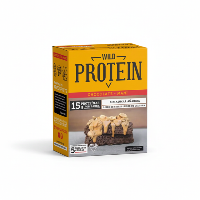 WILD PROTEIN CHOCOLATE + MANI 5 UNS