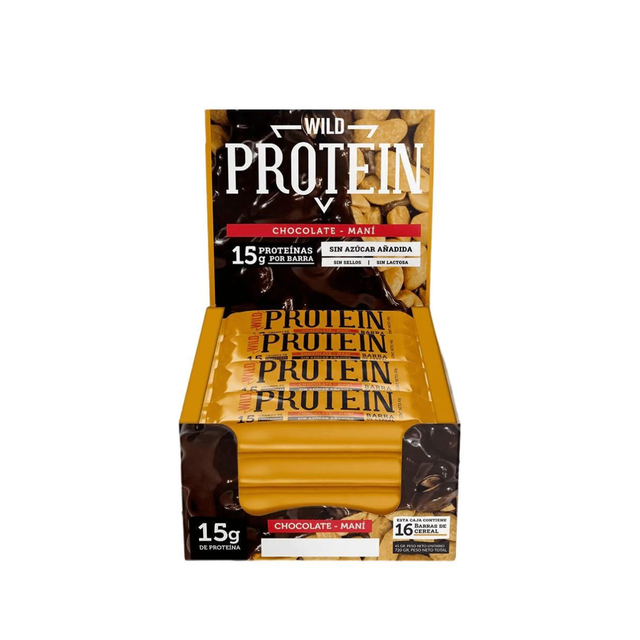 WILD PROTEIN UN CHOCOLATE + MANI 16 UNS