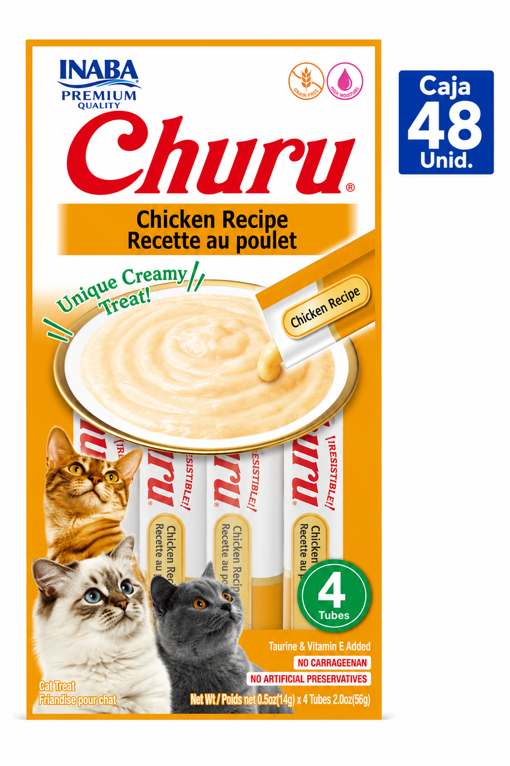 CHURU SNACK P/ GATO POLLO 56G
