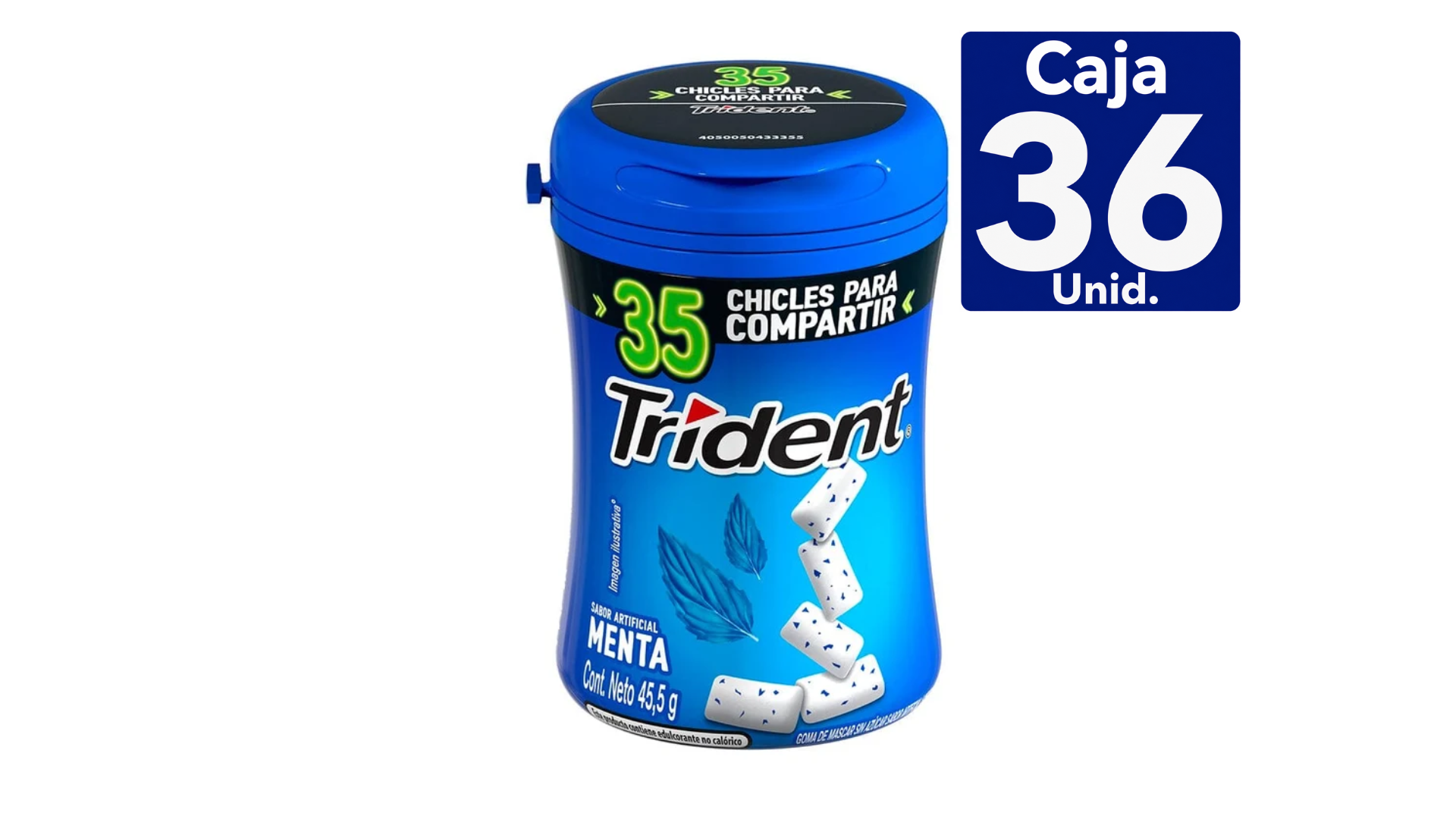 TRIDENT 35S BOTELLA MENTA 6X6X45,5G