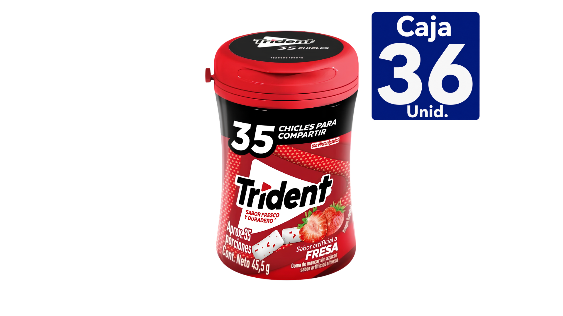 TRIDENT 35S BOTELLA FRESA 6X6X45,5G