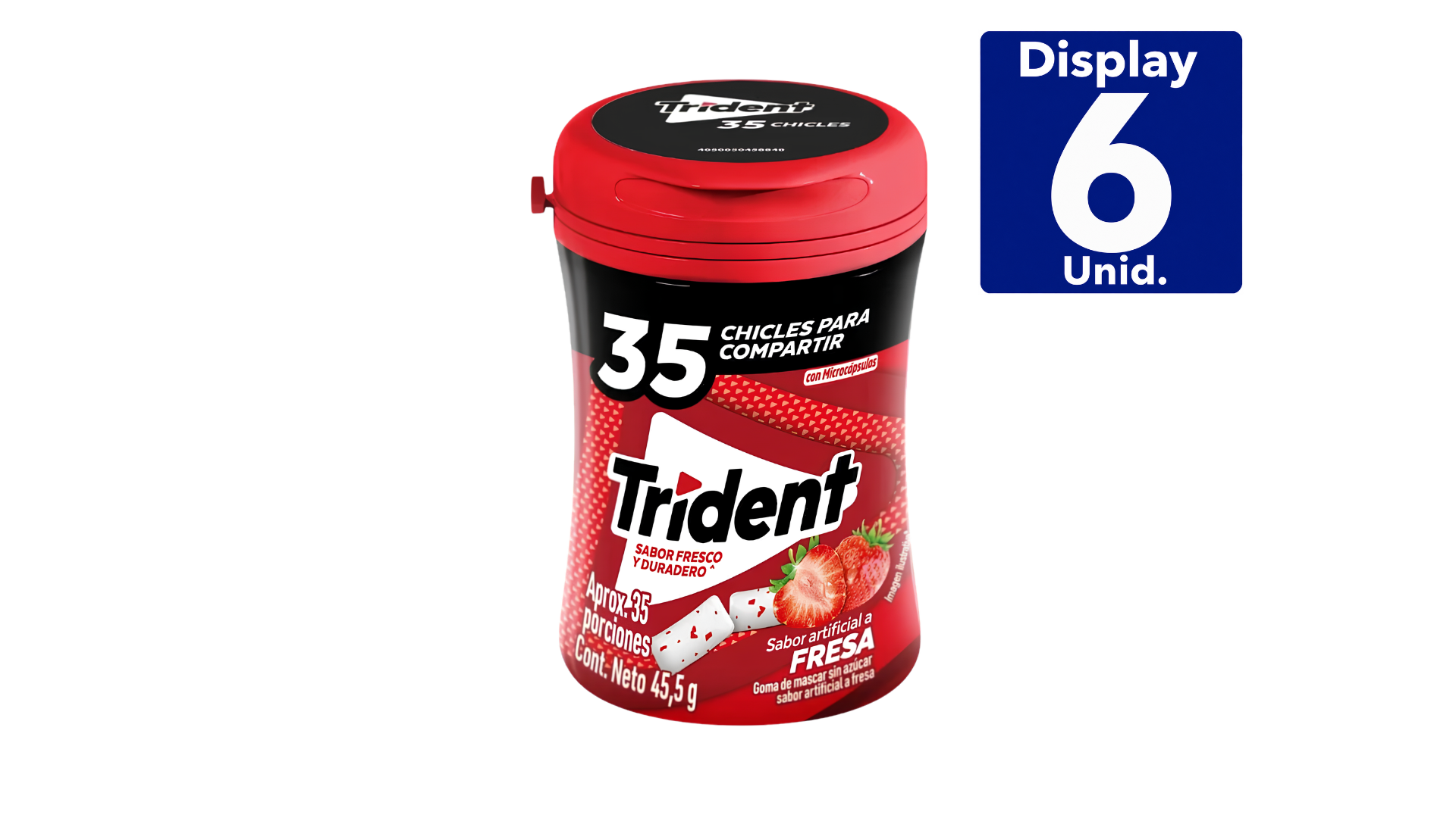 TRIDENT 35S BOTELLA FRESA 6X6X45,5G