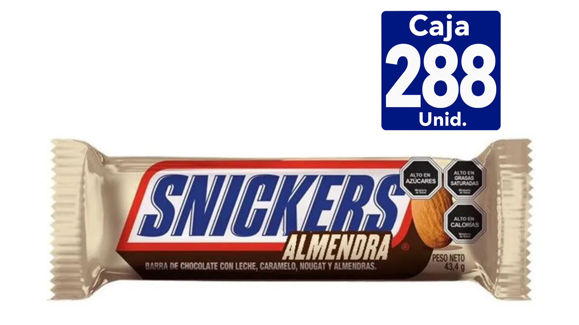 SNICKERS SINGLE ALMOND 24X43G