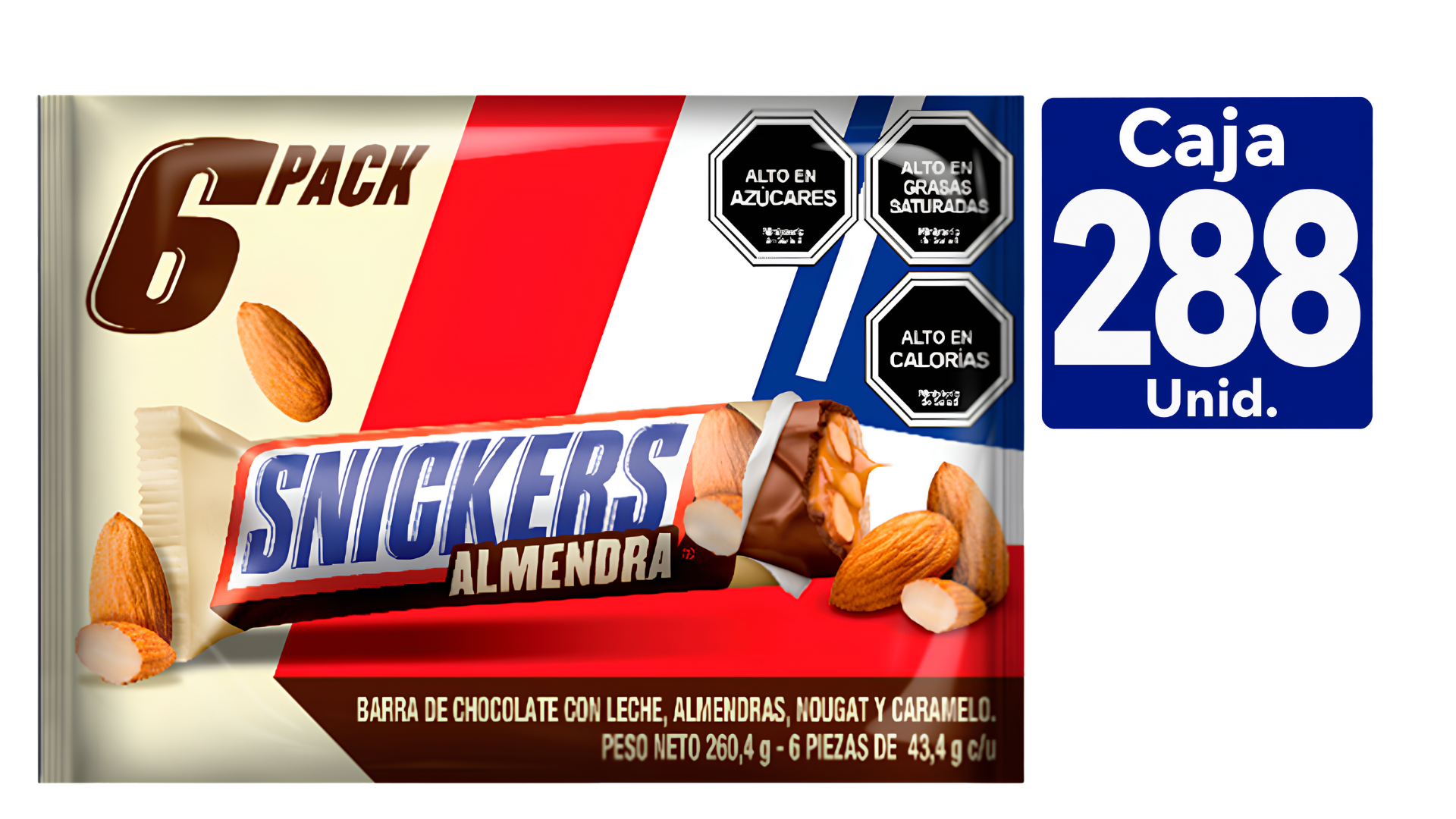 SNICKERS CHOCOLATE CON ALMONDRAS 6-PACK