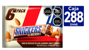 SNICKERS CHOCOLATE CON ALMONDRAS 6-PACK
