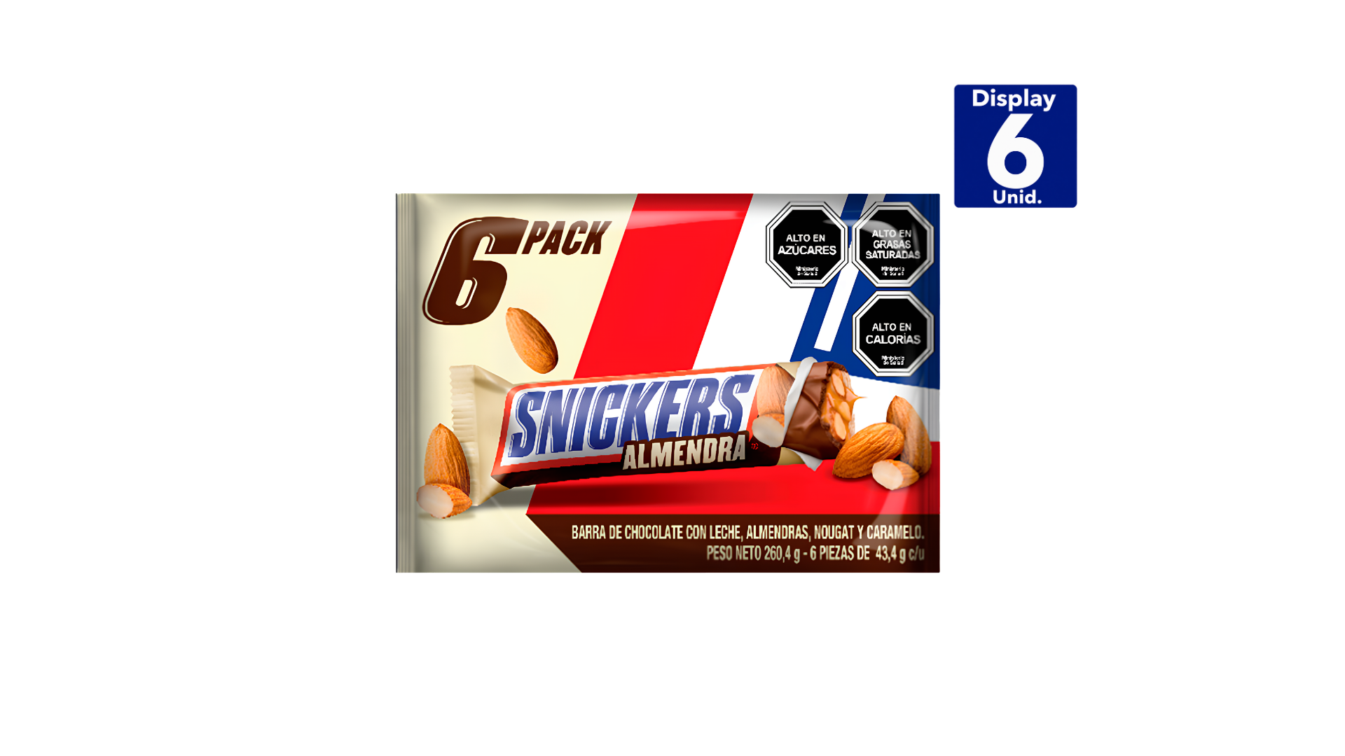 SNICKERS CHOCOLATE CON ALMONDRAS 6-PACK