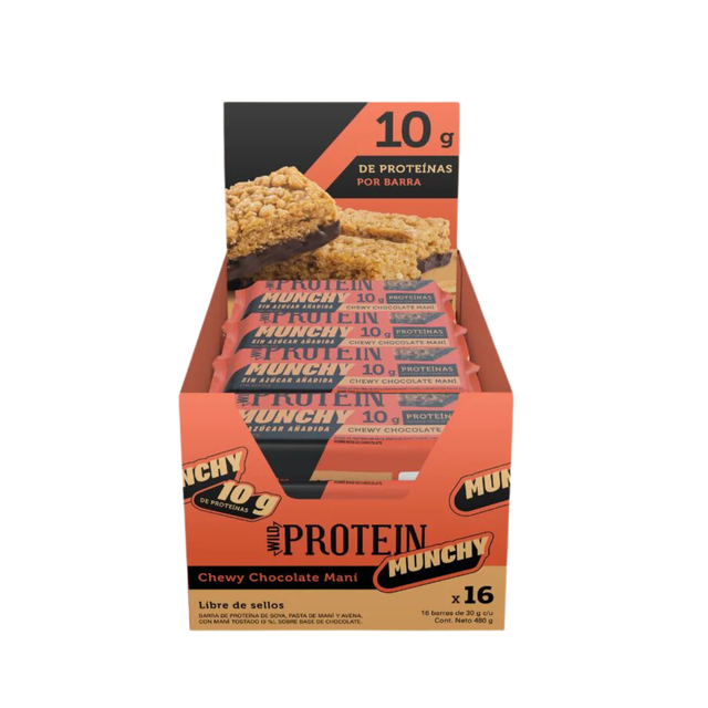 WILD PROTEIN MUNCHY BAR CHOCO MANÍ 30 GR
