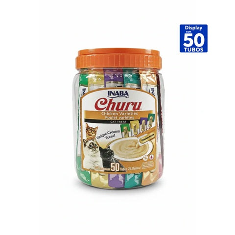 CHURU TARRO P/PERRO POLLO VARIEDADES - 50 TUBOS