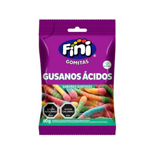 FINI GOMITAS GUSANOS ACIDOS FINI 90GX12