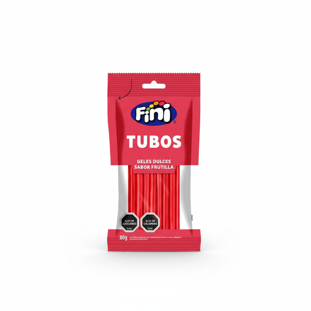 FINI TUBOS FRUTILLA DULCE 80G X 12