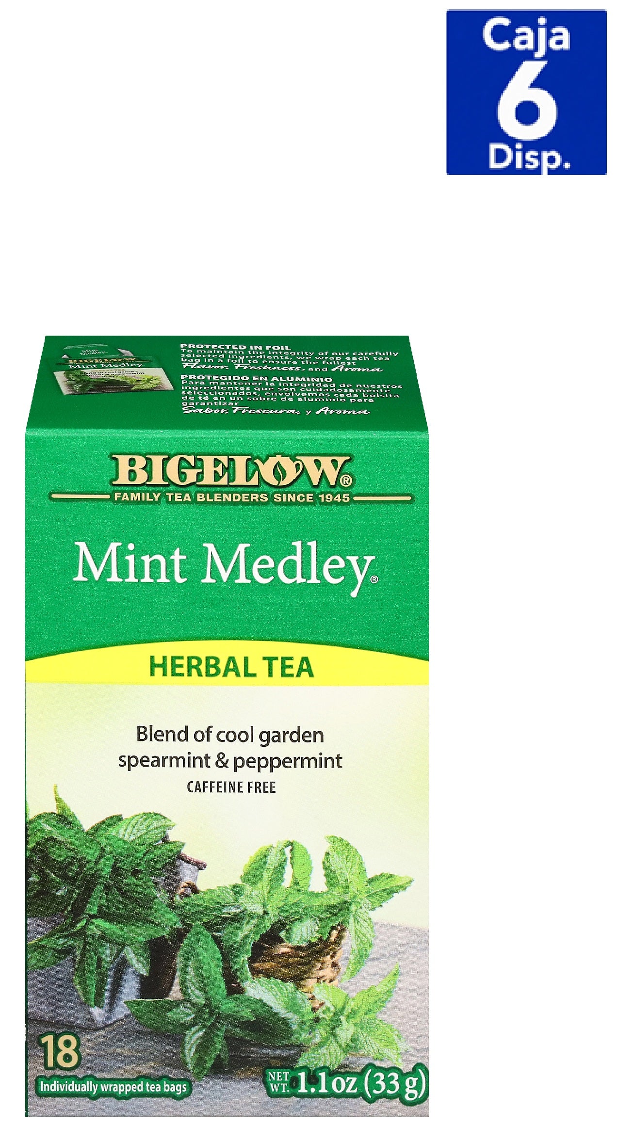 TÉ HIERBAS MENTA BLEND BIGELOW 18 BOLSITAS