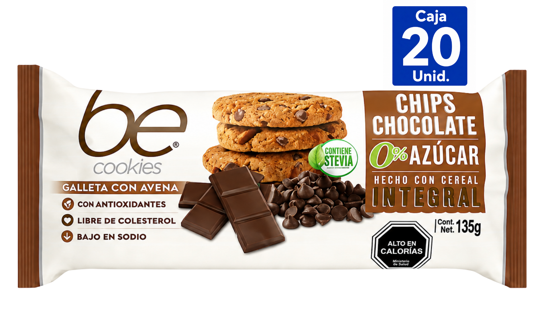 GALLETAS 0% AZÚCAR CHIPS CHOCOLATE 135G