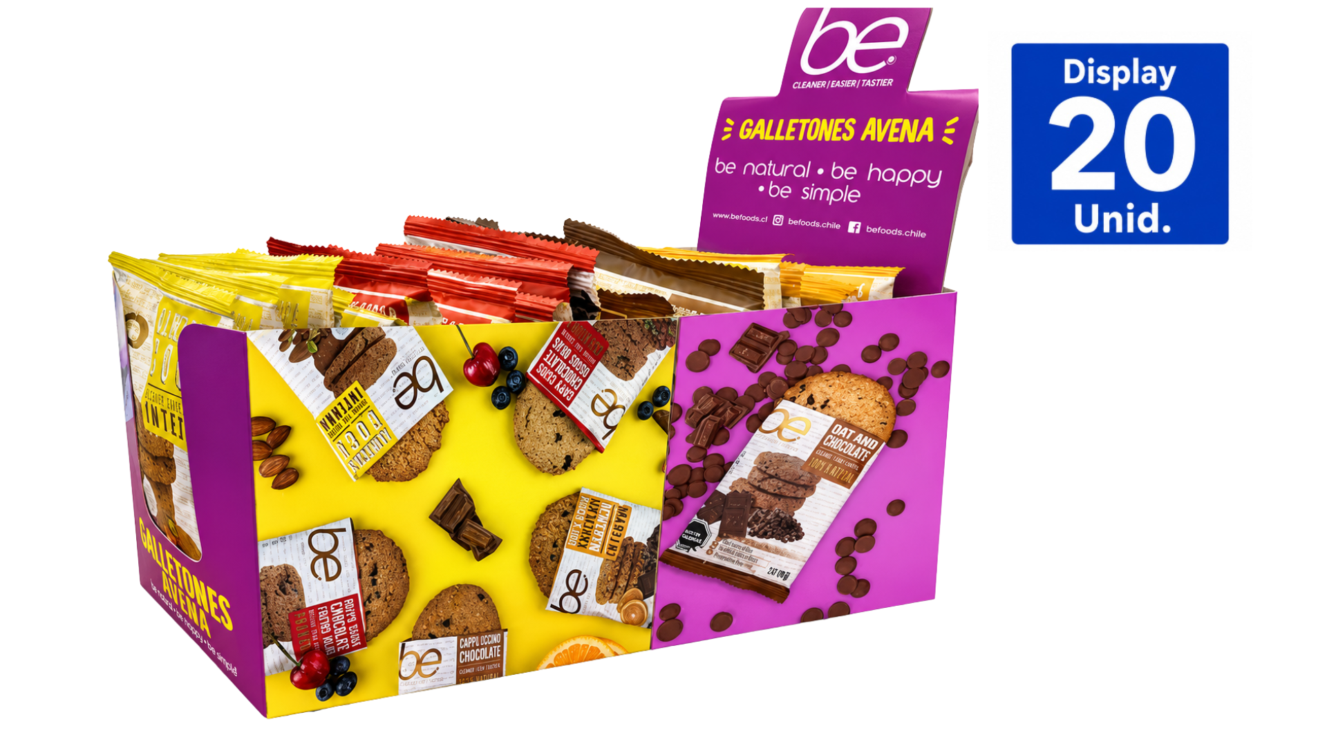 DISPLAY 20 UNID. 3 SABORES 40 GR. 0%