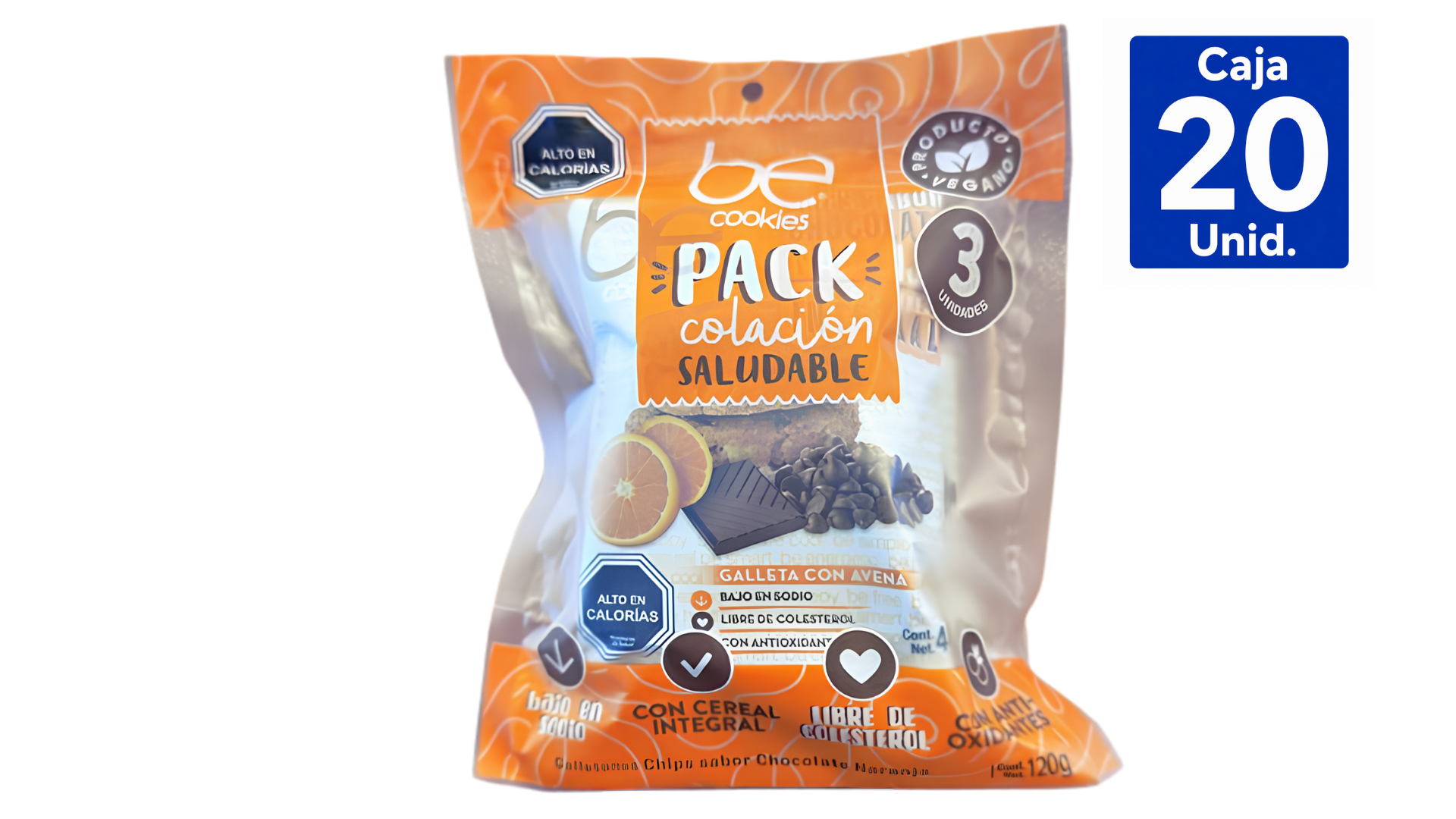 PACK GALLETÓN DE AVENA CHOCOLATE NARANJA 120G