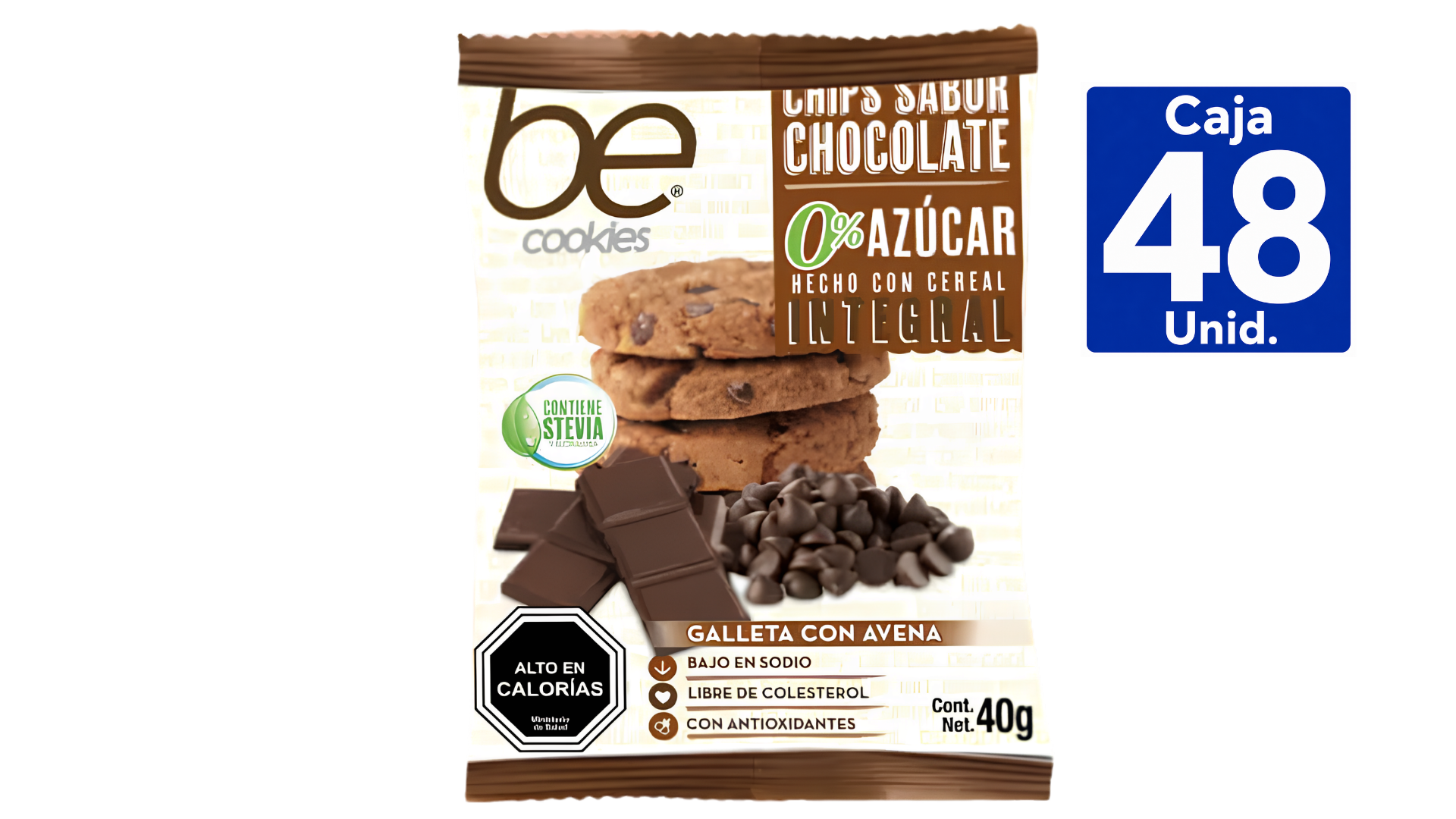 GALLETÓN 0% AZÚCAR CON CHIPS DE CHOCOLATE 40G