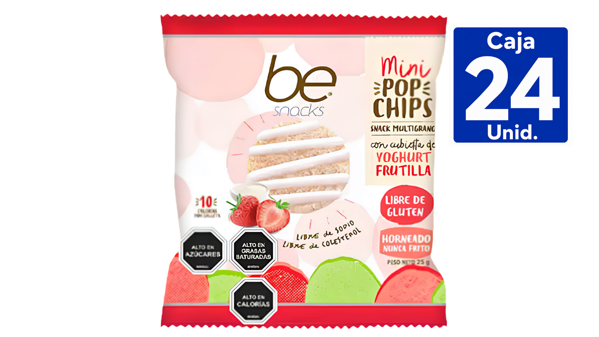 MINIPOPS MULTI CUBIERTA DE YOGURT FRUTILLA 25G