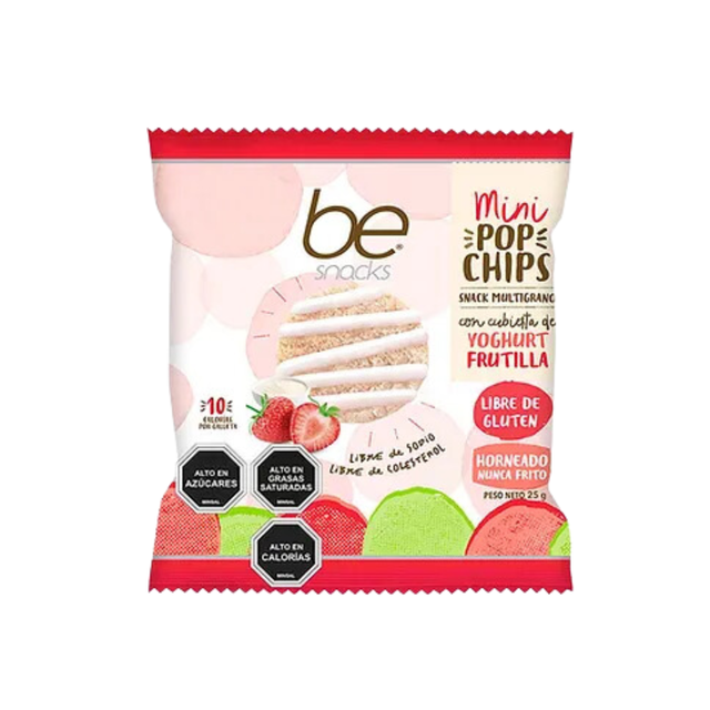 BE SNACK MINI POP CUB.YOGURT FRUTILLA 25