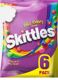 SKITTLES WILD BERRY 6PK 370G