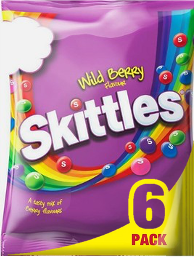 SKITTLES WILD BERRY 6PK 370G