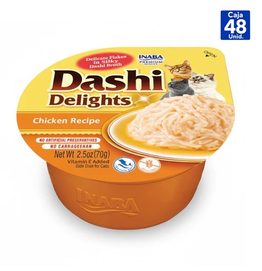 DASHI SNACK HÚMEDO P/GATO POLLO 70G