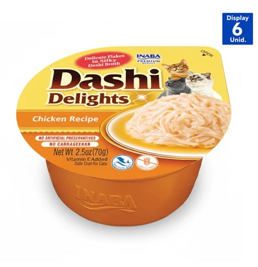 DASHI SNACK HÚMEDO P/GATO POLLO 70G