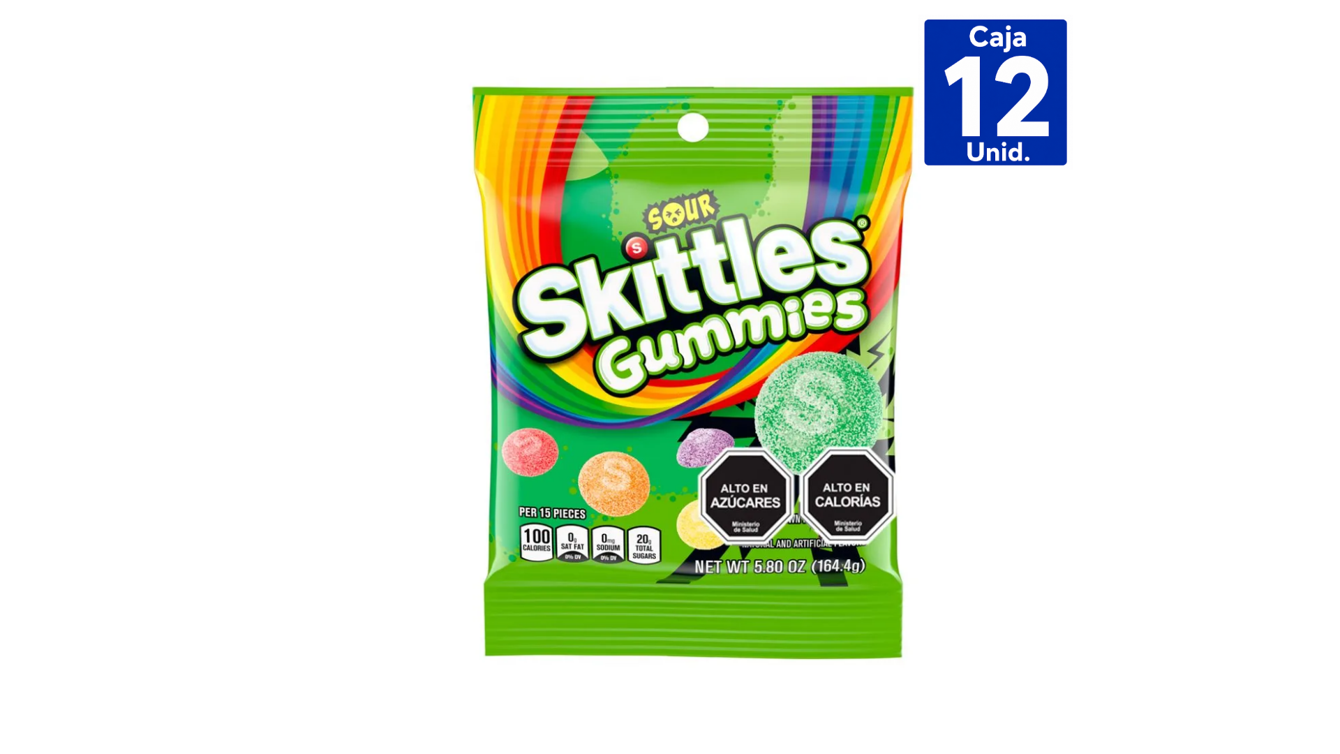 SKITTLES GOMITAS ÁCIDAS 164GR