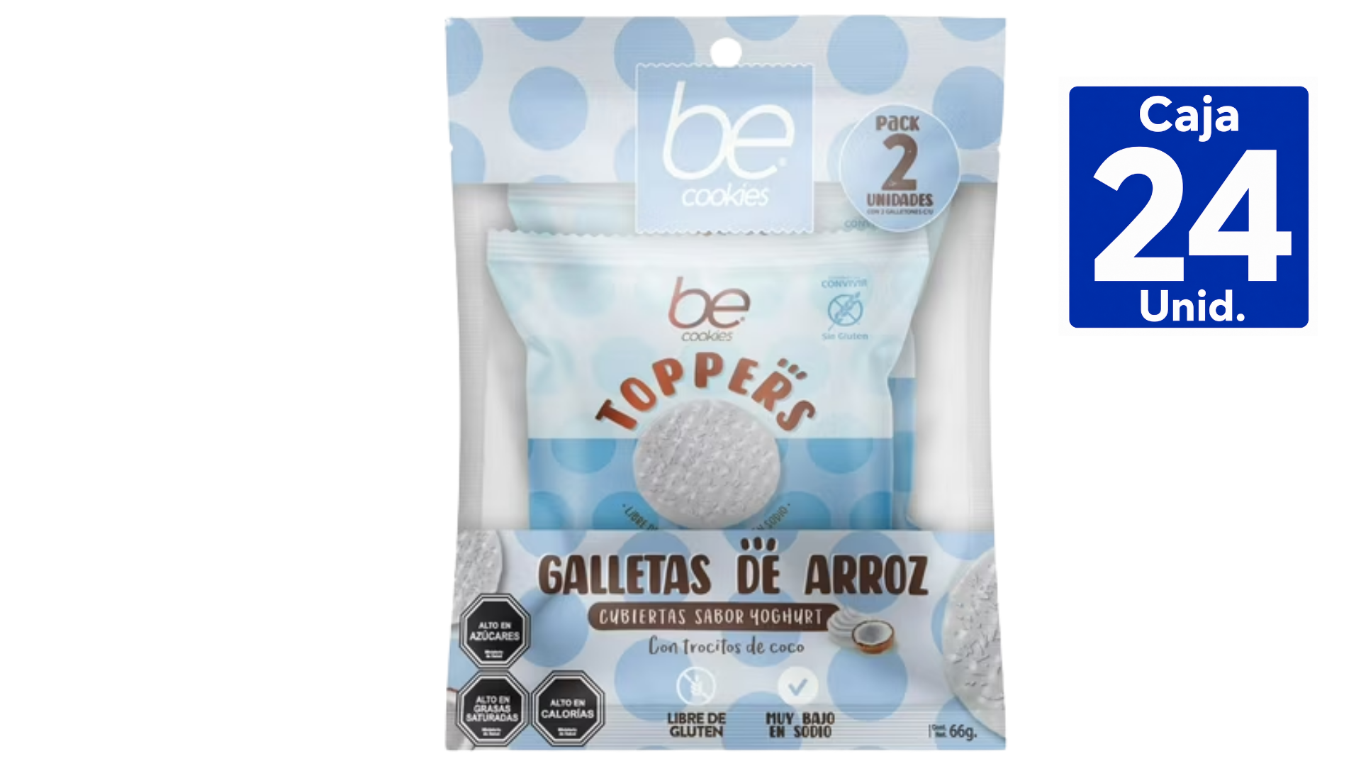 PACK GALLETAS DE ARROZ TOPPERS YOGHURTYCOCO 66G