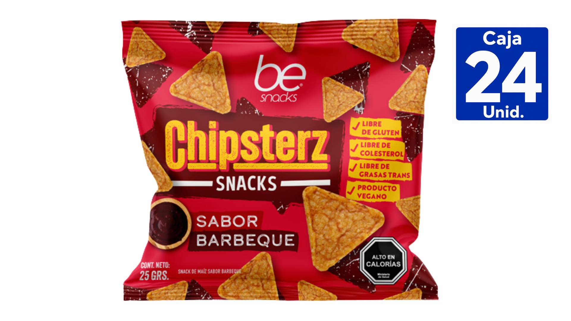 CHIPSTERZ SNACK MAÍZ SABOR BBQ 25G