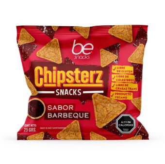 BE SNACK MAIZ CHIPSTERZ BBQ 24 UN.