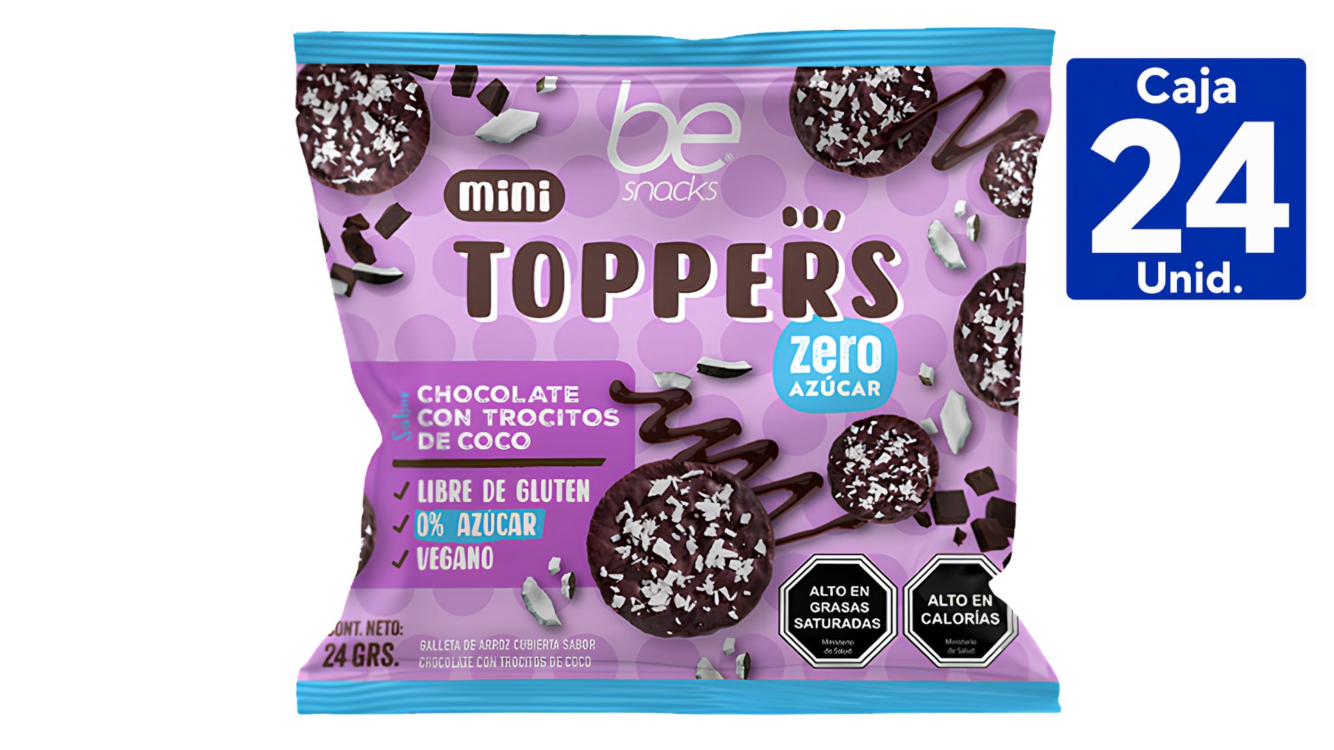 MINITOPPERS CHOCO. 0%AZÚCAR TROC-DE-COCO 24G