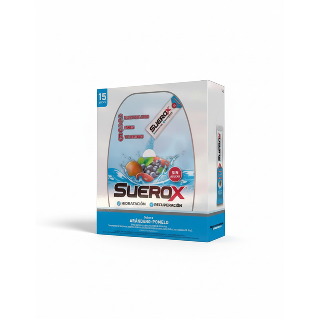 DISP.X15 SUEROX POLV.ARANDANO-POMELO 20G